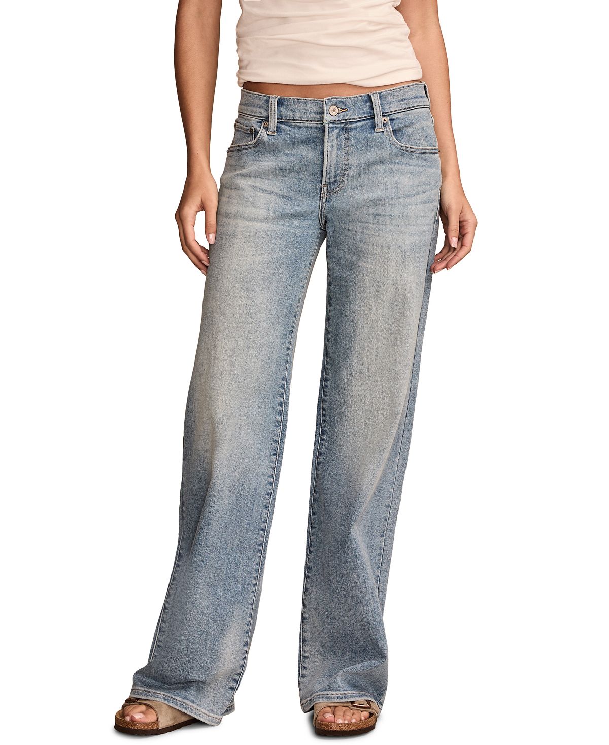 Lucky Brand Women's Mid-Rise Sweet Wide-Leg Jeans view 2 — MAYCSS fashion products