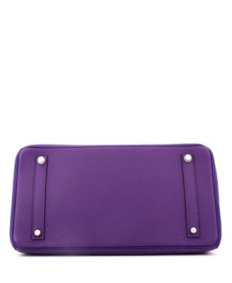 Birkin 35 Handbag Bicolor Clemence with Palladium Hardware