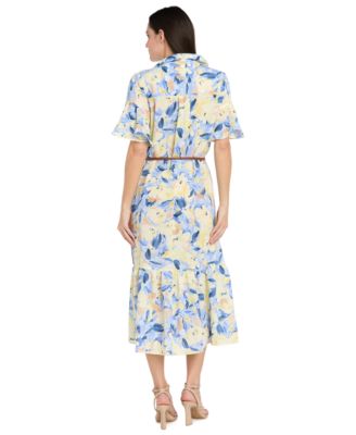 Women's Collared Midi Shirt Dress