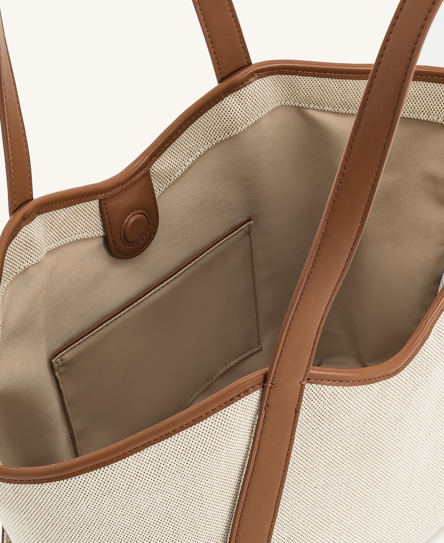 Женская сумка JW PEI Kiana Large Capacity Canvas, цвет: Коричневый холщовый — фото 4