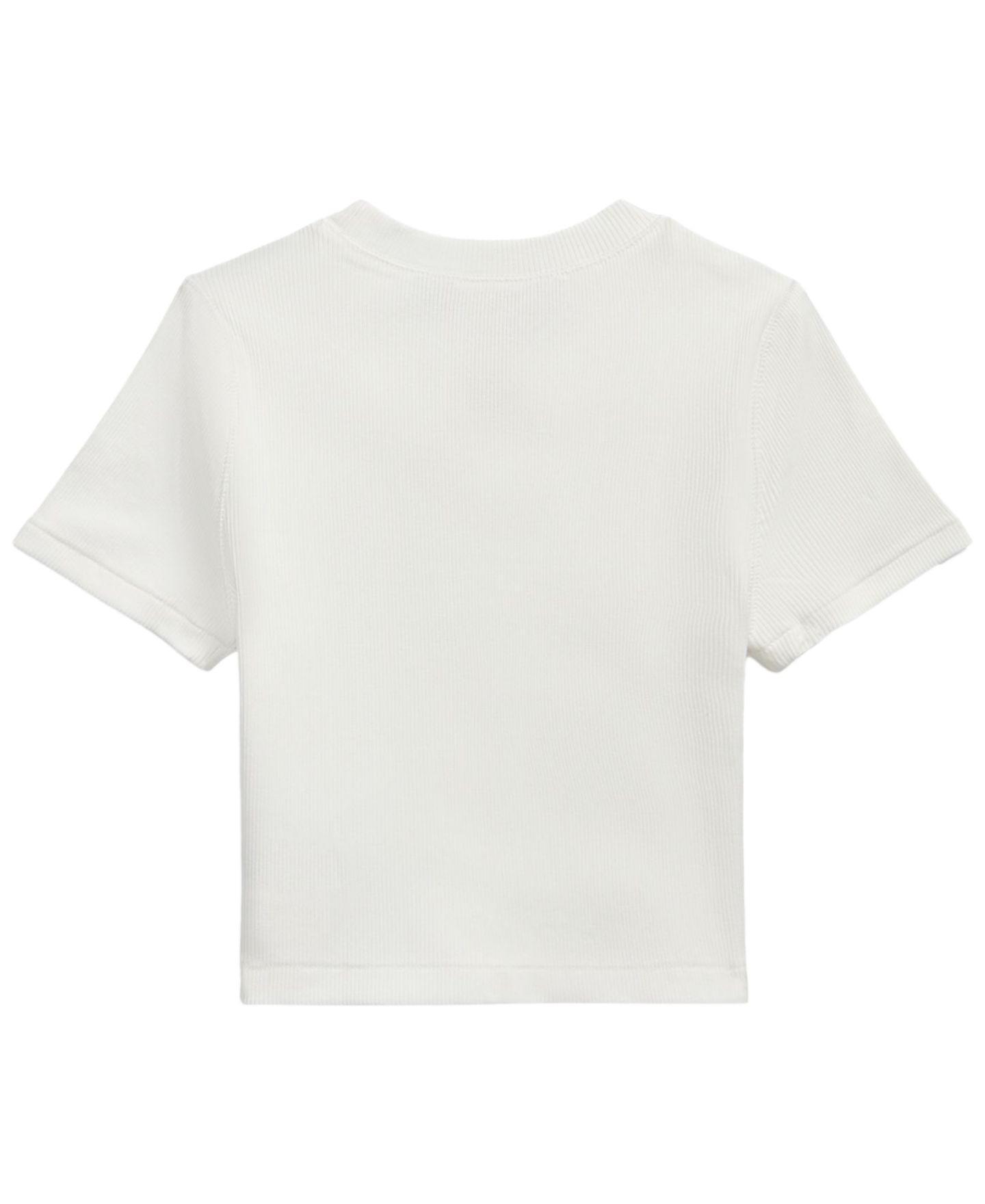 Футболка Polo Ralph Lauren Ribbed Boxy для девочек, цвет: Тёмно-синий — фото 9