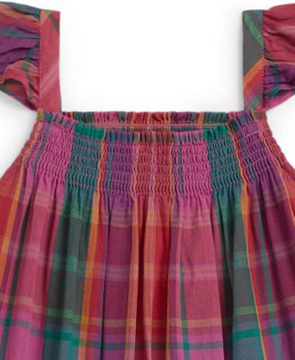 Girls' 2T-6X Plaid Cotton Madras Dress