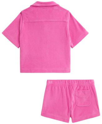 Girls' 2T-6X Terry Shirt & Short, 2-Piece Set