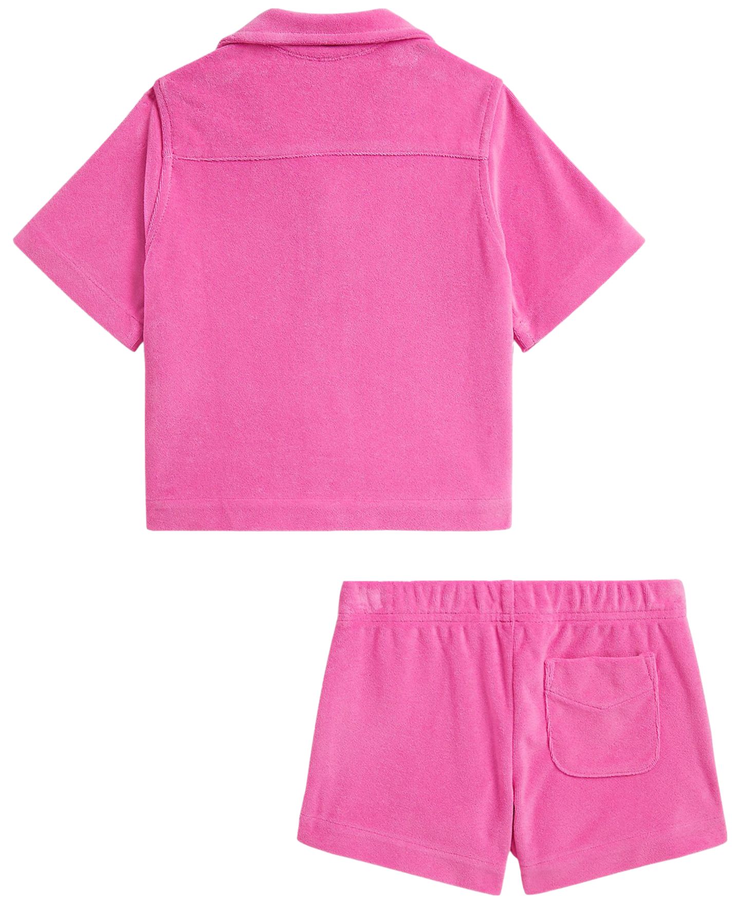 Детский комплект Polo Ralph Lauren: махровая рубашка и шорты, 2T-6X, цвет: Синий — фото 4
