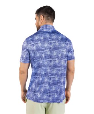 Men's Abstract Orchid Printed Performance Polo