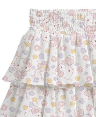 Girls' 7-16 Printed 3-Tier Skirt