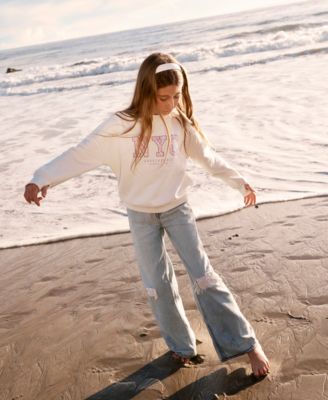 Girls' High-Rise Destroyed Lace Jeans