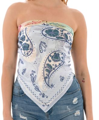 Satin Paisley Square Scarf