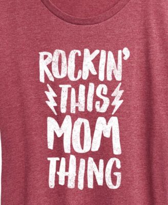 Plus Size Instant Message Rockin This Mom Thing Short-Sleeve Graphic T-Shirt