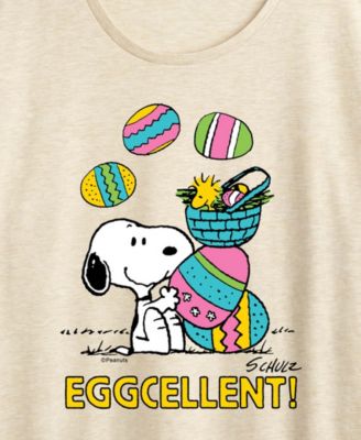 Plus Size Peanuts Eggcellent Snoopy Easter Short-Sleeve Graphic T-Shirt