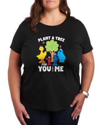 Plus Size Sesame Street Plant Tree Short-Sleeve Graphic T-Shirt