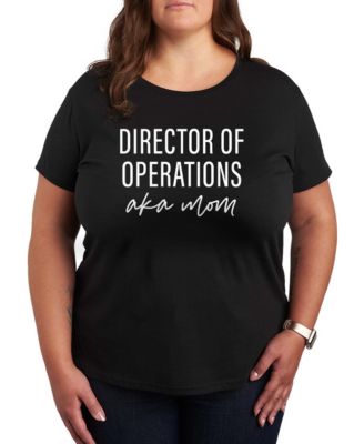 Plus Size Instant Message Director Of Operations Aka Mom Short-Sleeve Graphic T-Shirt