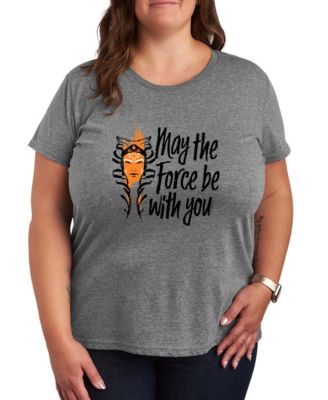 Plus Size Star Wars: Ahsoka May The Force Be with You Short-Sleeve Graphic T-Shirt