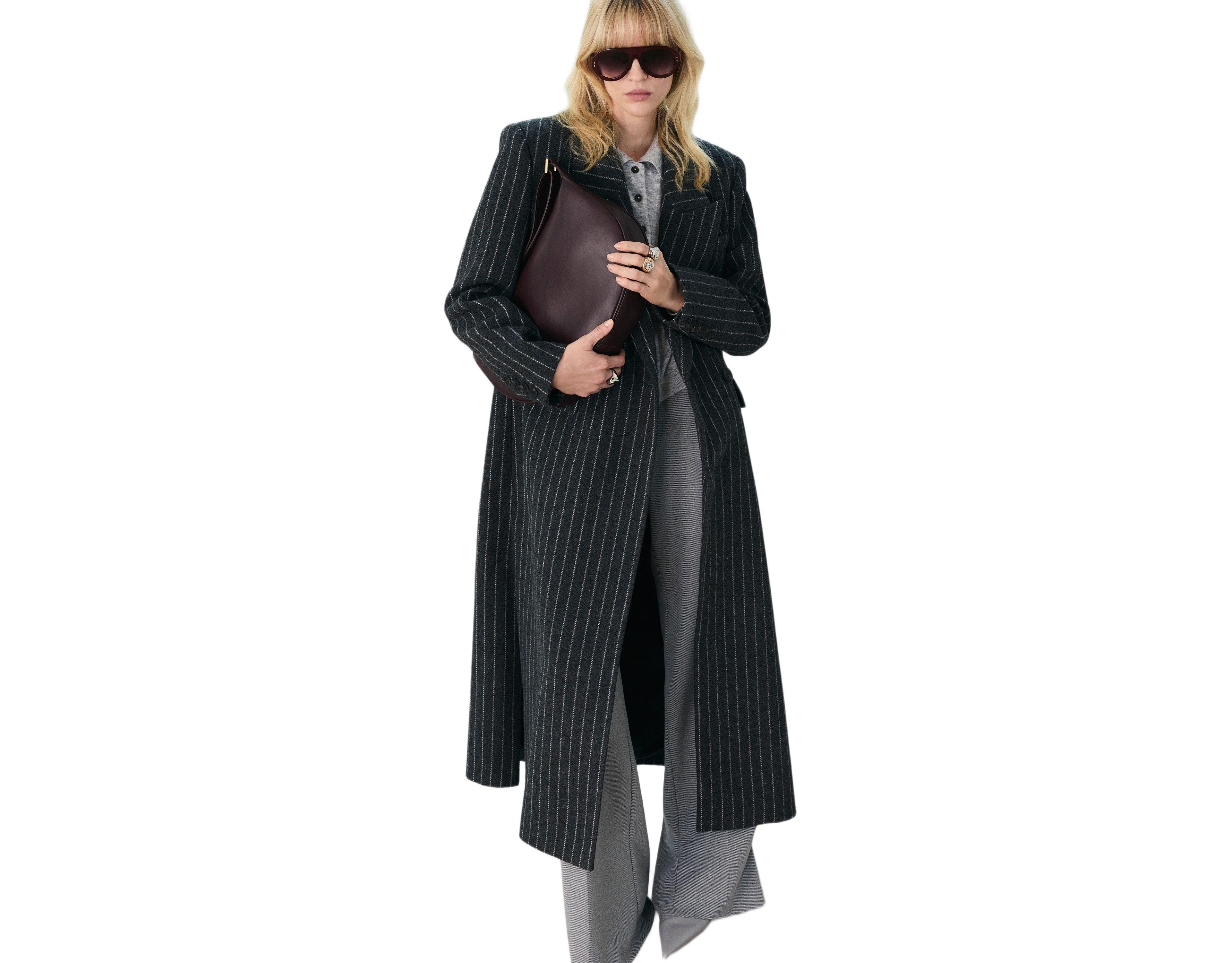 Karen Millen Women's Double Breasted Tailored Maxi Coat