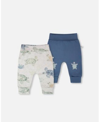 Baby Boys 2 Pack Cotton Jersey Evolutive Pants