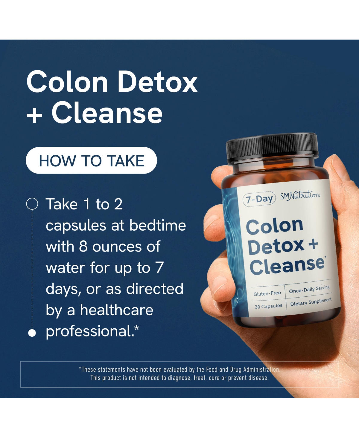 SMNutrition 7 Day Colon Cleanse & Detox Capsules, 30ct