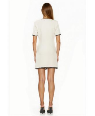 Women's Jaiya V-Neck Scuba Crepe Button-Down Dress