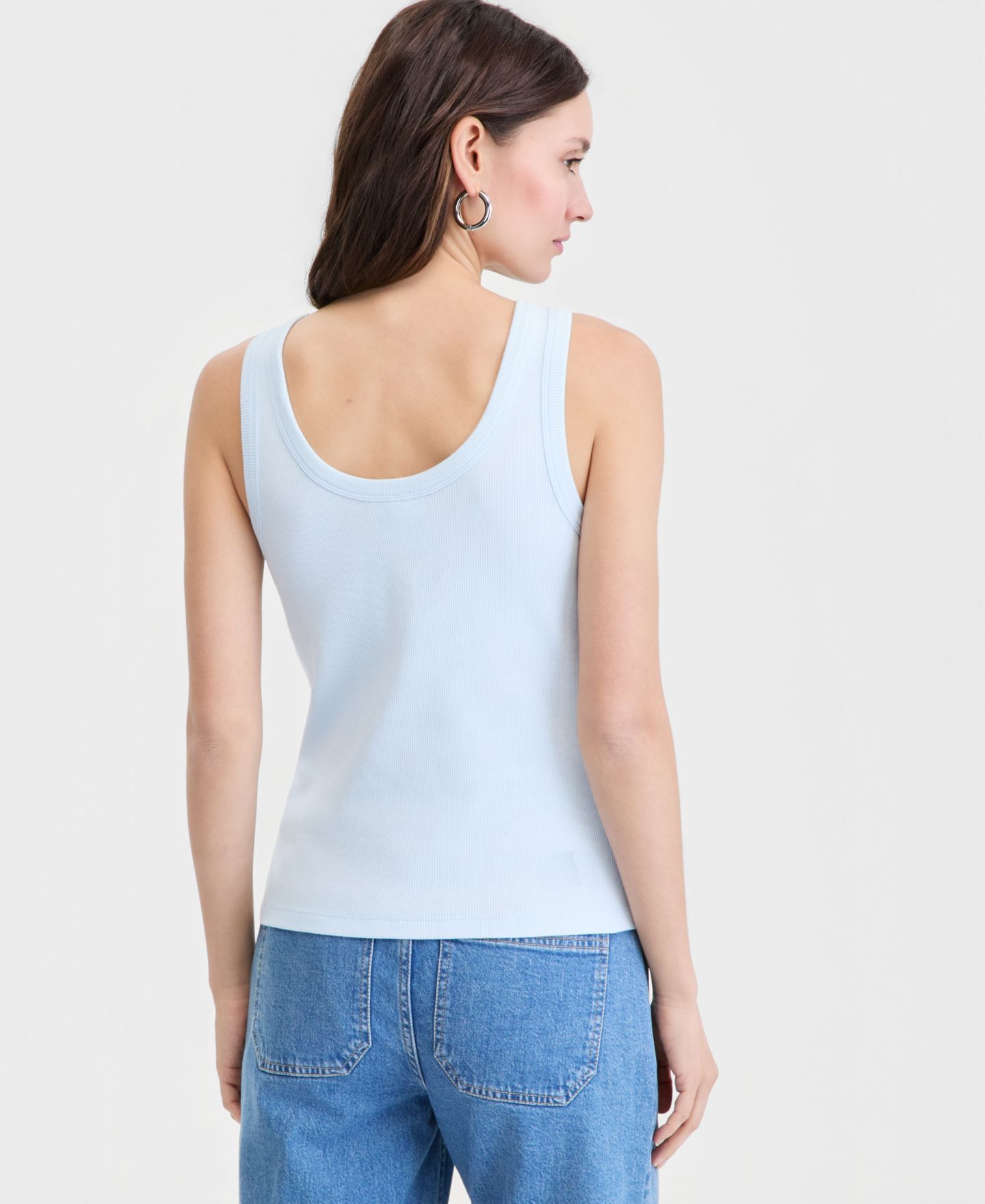 Женский топ On 34th Scoop-Neck Layering Tank Top, цвет: Бриллиантовый синий — фото 2