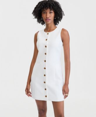 Women's Solid Crepe Mini Shift Dress