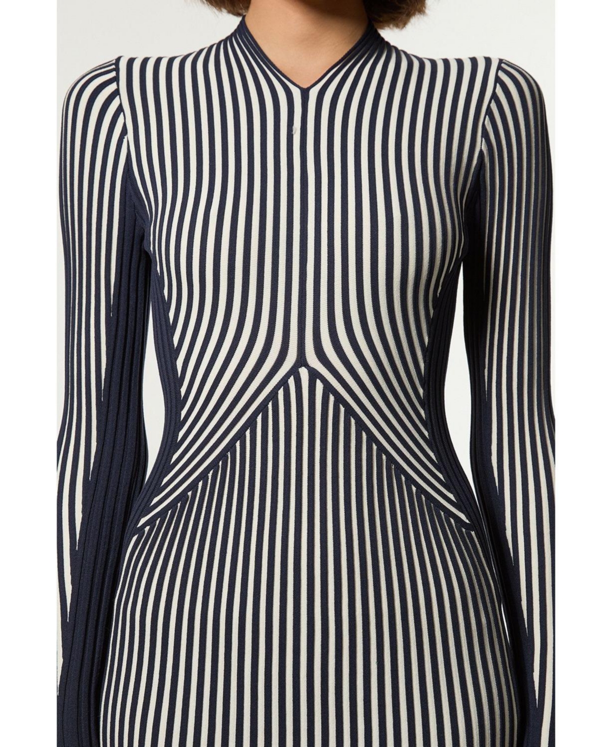 Karen Millen Women's Fitted Long Sleeve Midi Dress