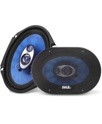 6” x 8” Car Sound Speakers - Pyle PL683BL 3-Way 360 Watts Poly Cone, 4 Ohm, 70-20kHz, Butyl Rubber Surround