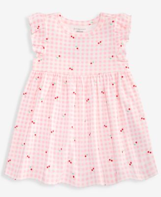 Baby Girls' 0M-24M Cherry-Print Gingham Dress