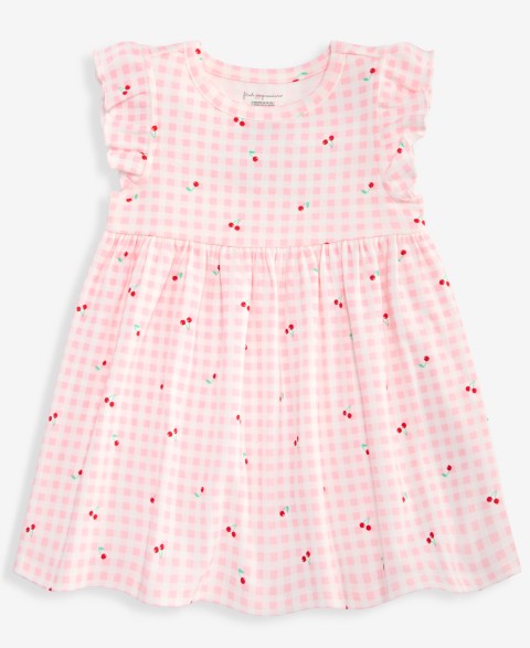 Детские First Impressions Baby Girls' 0M-24M Cherry-Print Gingham Dress