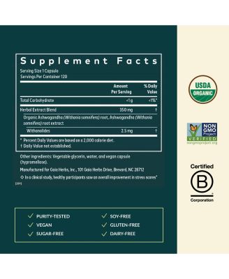 Ashwagandha Root - Supports Balanced Energy Levels & Positive Outlook - 120 Liquid Phyto-Caps (60 Servings)