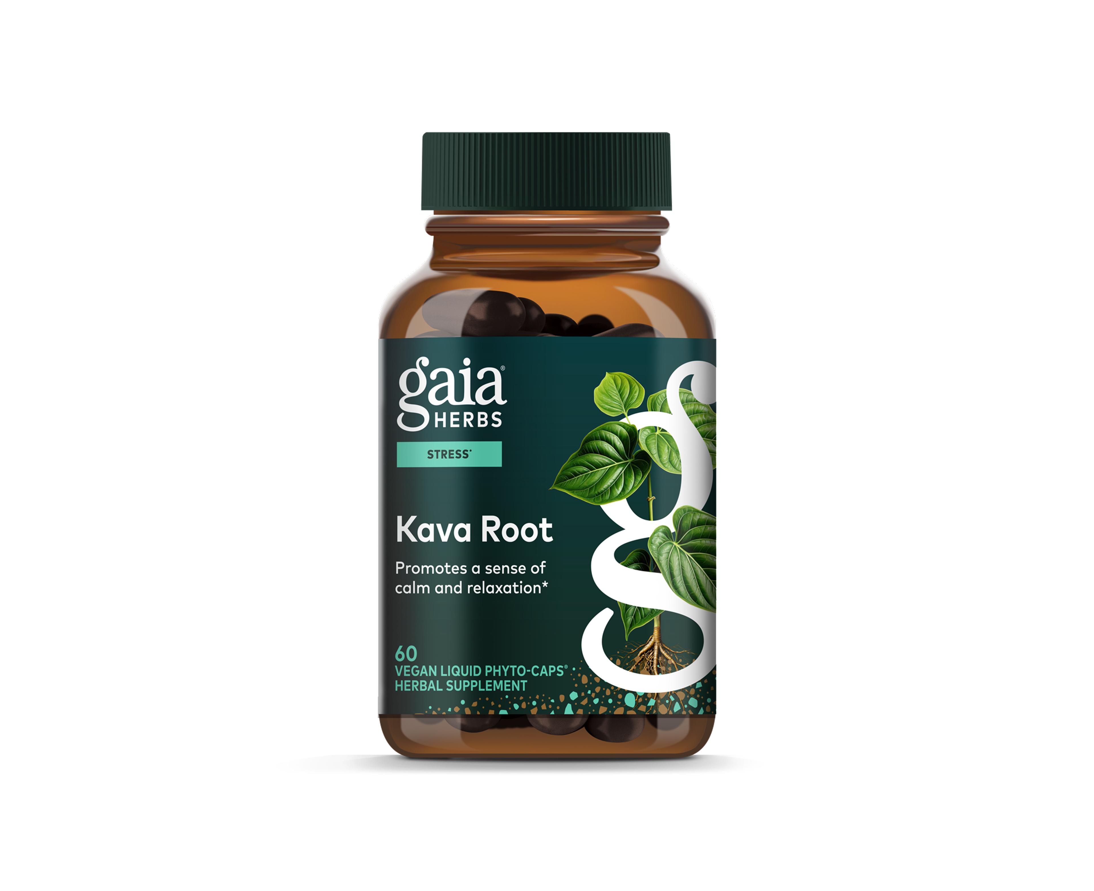 Gaia Herbs Kava Root - Helps Sustain a Sense of Natural Calm and Relaxation During Times of Stress - Made With Noble Kava Cultivars