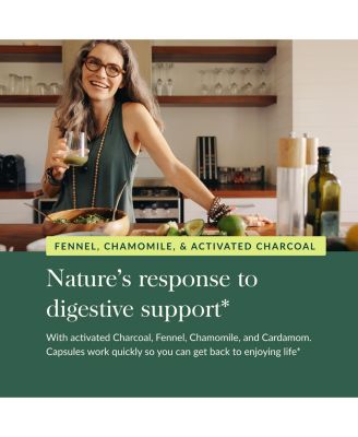 Gas & Bloating - Provides Relief from Occasional Gas & Bloating - With Activated Charcoal, Fennel- 50 Capsules (25 Servings)