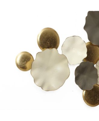 Modern Abstract Metal Wall Art, 45.7" W Contemporary Home Decor