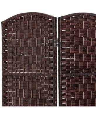 3 Panel Resin Wicker Folding Room Divider Privacy Screen Home Office