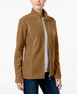 Karen Scott - Zip-Front Fleece Active Jacket