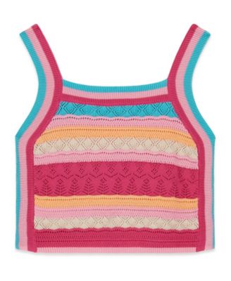 Girls' 7-16 Sleeveless Crochet Top