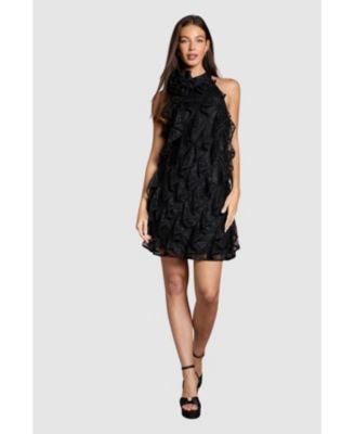 Women's Lace Frill Mini Dress