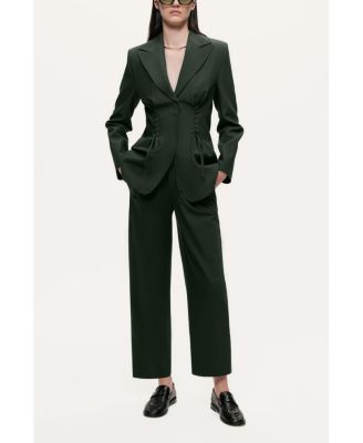 Women's Lace-Up Waist Tailored Blazer