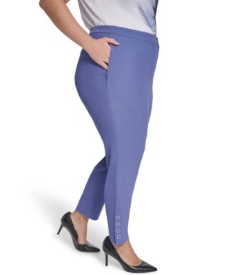 Plus Size Mid-Rise Slim Leg Pants
