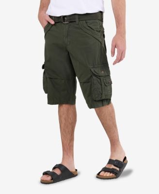 Big & Tall Cargo Shorts Camo & Solid Colors 12.5" Inseam Knee Length Classic Fit Multi Pocket