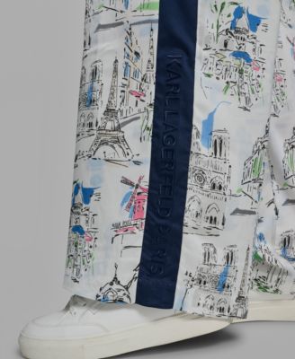 Women's Mid-Rise Wide-Leg Printed Pants, Regular & Petite