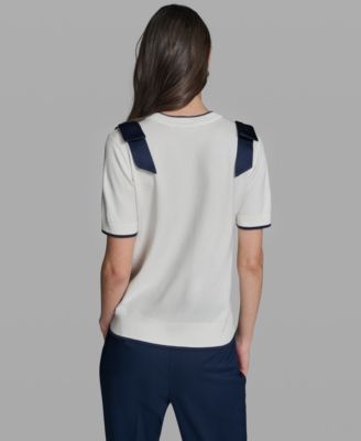 Women's Short-Sleeve Crewneck Sweater