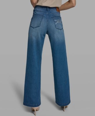 Women's Wide-Leg Mid-Rise Ankle Length Jeans
