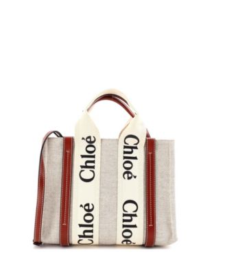 Small Woody Convertible Tote Canvas with Leather