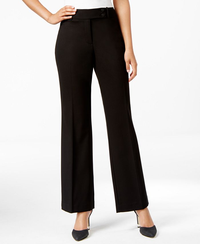 Calvin Klein Fit Solutions Curvy Straight-Leg Trousers & Reviews - Pants &  Capris - Women - Macy's