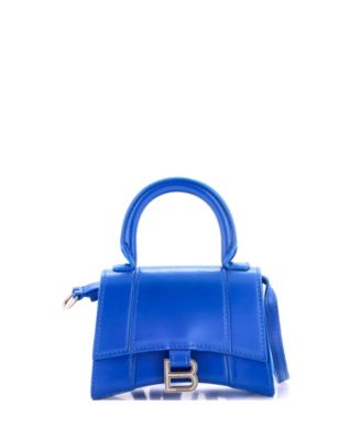 Mini Hourglass Top Handle Bag Leather