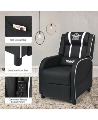 Massage Gaming Recliner Chair Racing Single Lounge Sofa Home Theater Seat