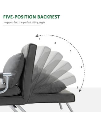 Small Futon Couch with Comfortable Fold Down Bed for Guests