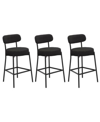 Bar Stools Set of 3, 24" Modern Counter Height Bar Stools