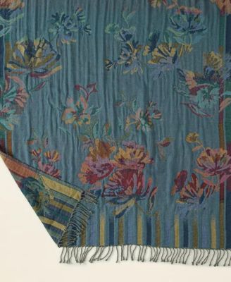 Women's Botanical Rainbow Reversible Wrap, 39" x 78"