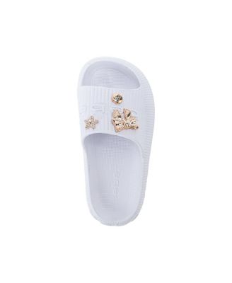Girls EVA Slide – Lightweight Comfy Slide Sandals with Metal Charms