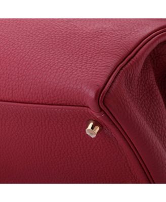 Kelly 32 Handbag Red Togo with Gold Hardware